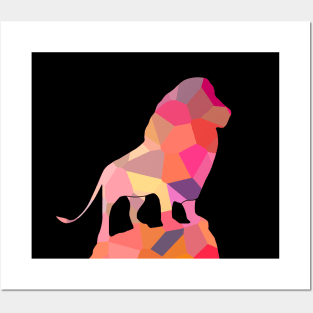 colorful lion symbol Posters and Art